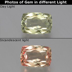 1.46 ct  Color-Change Diaspore Gemstone, Color-Change Diaspore Gem in Cushion-Cut Shape for Sale.
