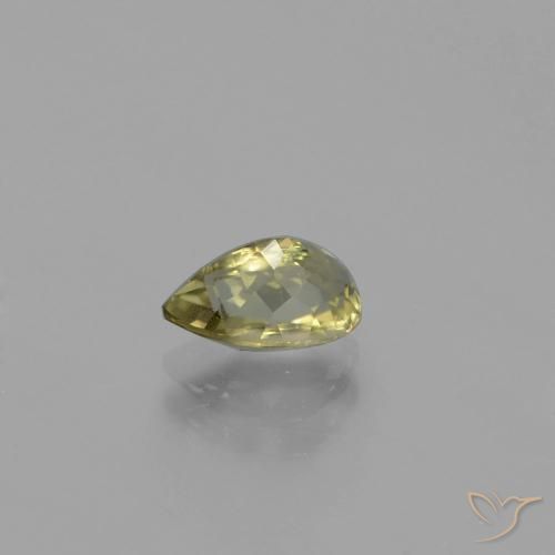 Color-Change Diaspore Gemstone in 8 x 5 mm (calibrated) Size for Sale, Color-Change Diaspore Stone in Very Light Yellow Color
