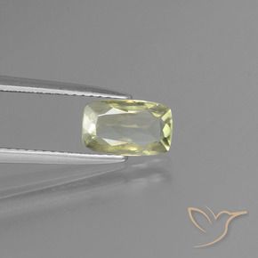 1.05 ct Yellow Color-Change Diaspore Stone, Natural Color-Change Diaspore in Cushion-Cut Shape for Sale