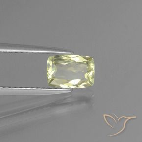 1.13 ct Yellow Color-Change Diaspore Stone, Natural Color-Change Diaspore in Cushion-Cut Shape for Sale