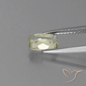Color-Change Diaspore Gemstone in 7.4 x 5.1 mm Size for Sale, Color-Change Diaspore Stone in Very Light Yellow Color