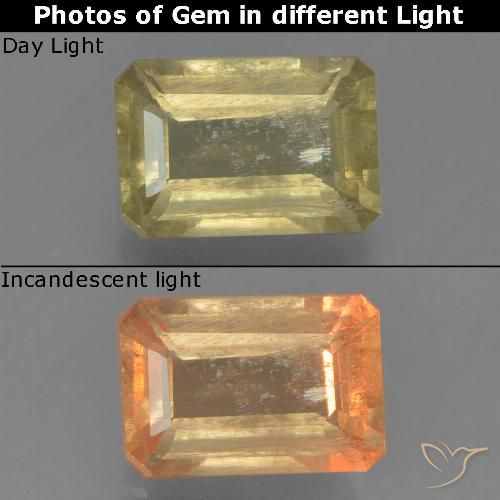 1.2ct Octagon Step Cut Green to Pink Color-Change Diaspore Gem for sale 1.2ct Octagon Step Cut Green to Pink Color-Change Diaspore Gem (ID: 395415)