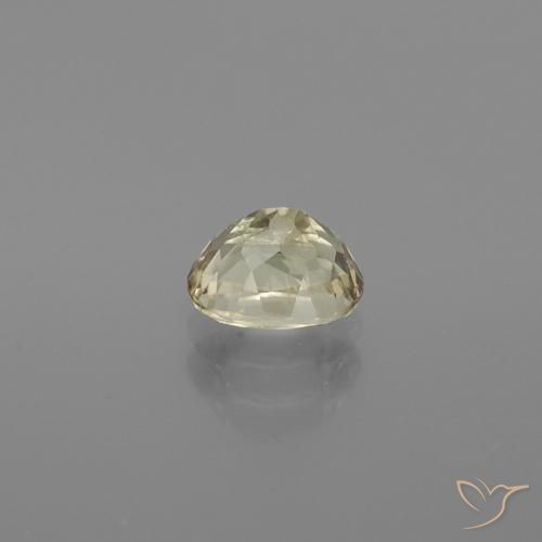 Color-Change Diaspore Gemstone in 6.4 x 4.8 mm Size for Sale, Color-Change Diaspore Stone in Light Yellow Color