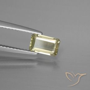 0.84 ct Yellow Color-Change Diaspore Stone, Natural Color-Change Diaspore in Octagon Facet Shape for Sale
