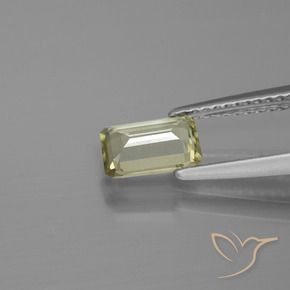 Color-Change Diaspore Gemstone in 7.3 x 4.5 mm Size for Sale, Color-Change Diaspore Stone in Yellow Green Color