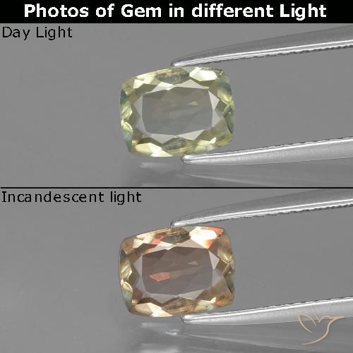 1.14 قيراط دياسبور بقطع الوسادة متغير اللون ، <cite dir="ltr" lang="en">7.8 x 6</cite> مم من تركيا, Photo A