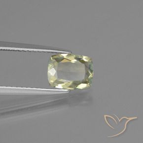 1.14 ct Yellow Color-Change Diaspore Stone, Natural Color-Change Diaspore in Cushion-Cut Shape for Sale