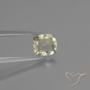 1.05 ct Yellow Color-Change Diaspore Stone, Natural Color-Change Diaspore in Cushion-Cut Shape for Sale