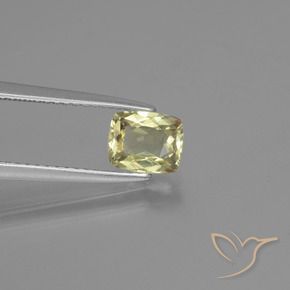 1.06 ct Yellow Color-Change Diaspore Stone, Natural Color-Change Diaspore in Cushion-Cut Shape for Sale