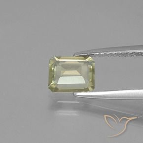 Color-Change Diaspore Gemstone in 6.9 x 5.6 mm Size for Sale, Color-Change Diaspore Stone in Pale Yellow Color