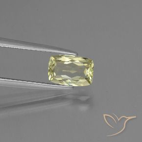 1.39 ct Yellow Color-Change Diaspore Stone, Natural Color-Change Diaspore in Cushion-Cut Shape for Sale