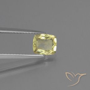 1.09 ct Yellow Color-Change Diaspore Stone, Natural Color-Change Diaspore in Cushion-Cut Shape for Sale