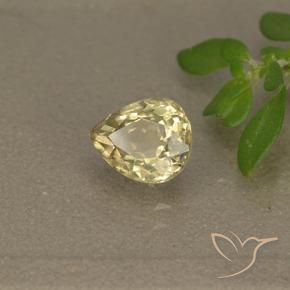 1.05 ct Yellow Color-Change Diaspore Stone, Natural Color-Change Diaspore in Pear Facet Shape for Sale