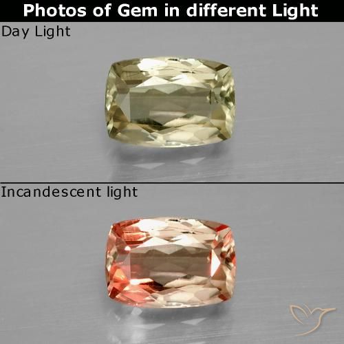 1.2 ct Cushion Cut Color-Change Diaspore, 7.2 x 4.9 mm From Turkey, Photo A