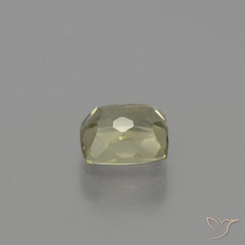 Color-Change Diaspore Gemstone in 6.1 x 5.2 mm Size for Sale, Color-Change Diaspore Stone in Pale Yellow Color