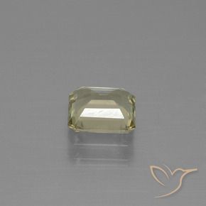 Color-Change Diaspore Gemstone in 6.5 x 5.9 mm Size for Sale, Color-Change Diaspore Stone in Very Light Yellow Color