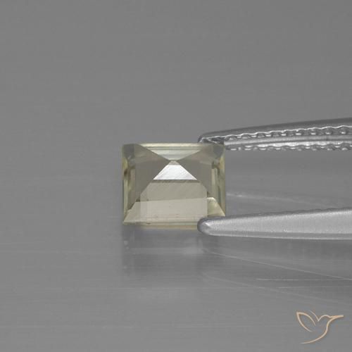 Color-Change Diaspore Gemstone in 5.8 x 5.6 mm Size for Sale, Color-Change Diaspore Stone in Light Golden Yellow Color