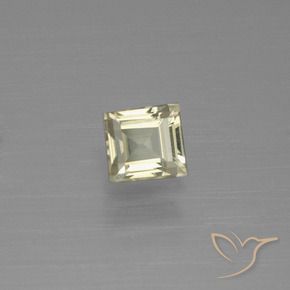 0.78 ct Yellow Color-Change Diaspore Stone, Natural Color-Change Diaspore in Square Facet Shape for Sale