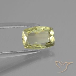 0.93 ct Yellow Color-Change Diaspore Stone, Natural Color-Change Diaspore in Cushion-Cut Shape for Sale