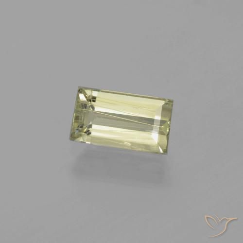 1.58 ct Yellow Color-Change Diaspore Stone, Natural Color-Change Diaspore in Baguette Facet Shape for Sale