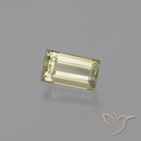 1.38 ct Yellow Color-Change Diaspore Stone, Natural Color-Change Diaspore in Baguette Facet Shape for Sale