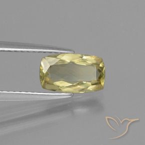 1.16 ct Yellow Color-Change Diaspore Stone, Natural Color-Change Diaspore in Cushion-Cut Shape for Sale