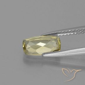 Color-Change Diaspore Gemstone in 9 x 5.4 mm Size for Sale, Color-Change Diaspore Stone in Very Light Yellow Color