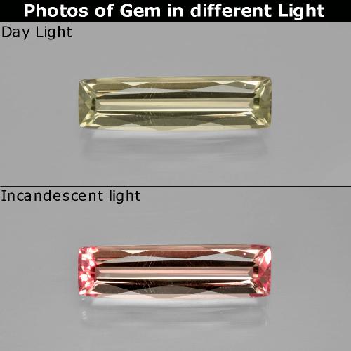 Light Golden Yellow Color-Change Diaspore Gem - 4.1ct Cushion-Cut (ID: 400533)
