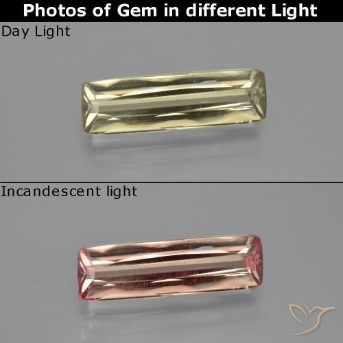 3.05ct Natural Pale Yellow Color-Change Diaspore, Cushion, VVS-VS