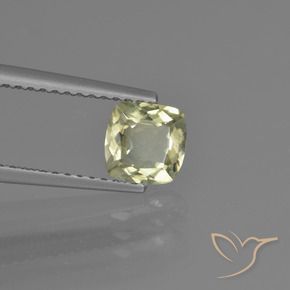 0.74 ct Yellow Color-Change Diaspore Stone, Natural Color-Change Diaspore in Cushion-Cut Shape for Sale