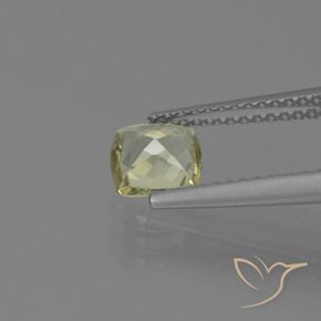 Color-Change Diaspore Gemstone in 5.7 x 5.6 mm Size for Sale, Color-Change Diaspore Stone in Light Yellow Color