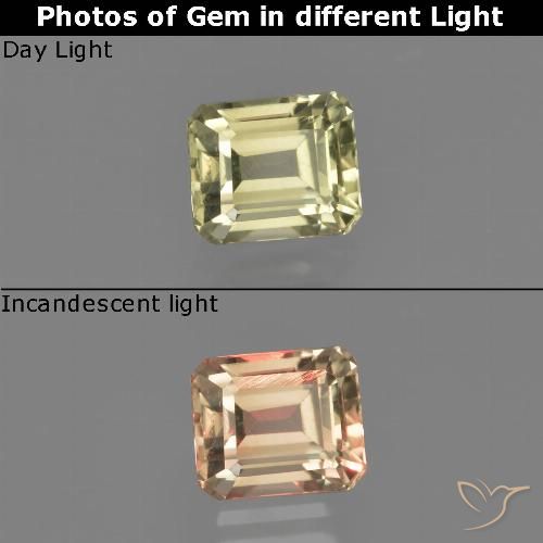 1.01 ct Octagon Cut Color-Change Diaspore, 5.7 x 4.8 mm From Turkey, Photo A