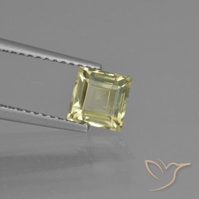 1.01 ct Yellow Color-Change Diaspore Stone, Natural Color-Change Diaspore in Square Facet Shape for Sale