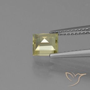 Color-Change Diaspore Gemstone in 5.7 x 5.7 mm Size for Sale, Color-Change Diaspore Stone in Pale Yellow Color