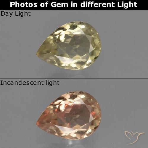 Diaspro cangiante 7,8 x 5,8mm giallo Sfaccettatura a pera dalla Turchia, peso di 1,1 ct, gemma naturale non trattati in purezza VS, 1 pezzo Diaspro cangiante - Colore: Giallo brunastro, durezza Mohs di 6,5 - 7 adatto per gioielli da indossare ogni giorno, Photo A