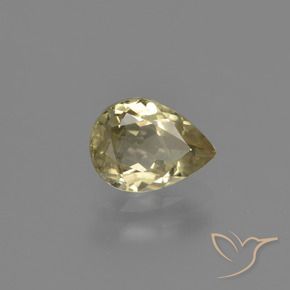 1.10 ct Yellow Color-Change Diaspore Stone, Natural Color-Change Diaspore in Pear Facet Shape for Sale