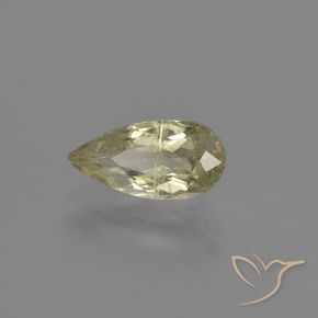 1.36 ct Yellow Color-Change Diaspore Stone, Natural Color-Change Diaspore in Pear Facet Shape for Sale