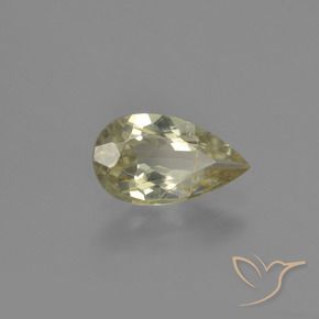 1.37 ct Yellow Color-Change Diaspore Stone, Natural Color-Change Diaspore in Pear Facet Shape for Sale