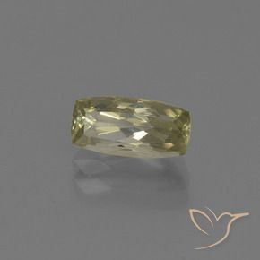1.25 ct Yellow Color-Change Diaspore Stone, Natural Color-Change Diaspore in Cushion-Cut Shape for Sale