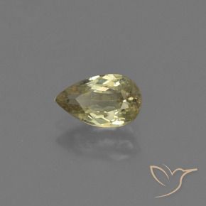 0.92 ct Yellow Color-Change Diaspore Stone, Natural Color-Change Diaspore in Pear Facet Shape for Sale