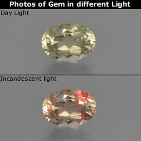 0.9ct Oval Facet Green to Pink Color-Change Diaspore for sale thumb image of 0.9ct Oval Facet Green to Pink Color-Change Diaspore (ID: 422184)