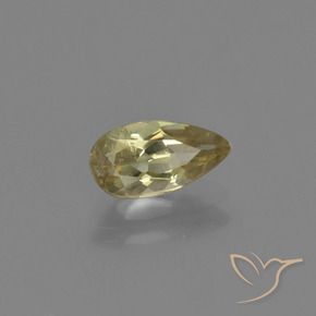 0.86 ct Yellow Color-Change Diaspore Stone, Natural Color-Change Diaspore in Pear Facet Shape for Sale