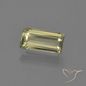 1.33 ct Yellow Color-Change Diaspore Stone, Natural Color-Change Diaspore in Baguette Facet Shape for Sale