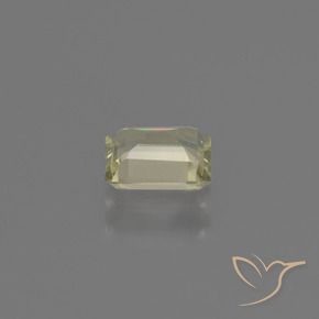 Color-Change Diaspore Gemstone in 5.8 x 4.7 mm Size for Sale, Color-Change Diaspore Stone in Pale Yellow Color