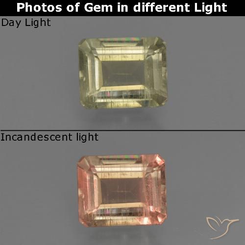 0.71 ct Octagon Cut Color-Change Diaspore, 5.9 x 4.7 mm From Turkey, Photo A