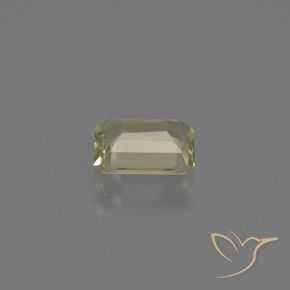 Color-Change Diaspore Gemstone in 6.5 x 4.7 mm Size for Sale, Color-Change Diaspore Stone in Yellow Green Color