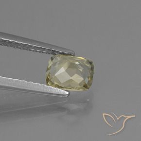 Color-Change Diaspore Gemstone in 6.1 x 5.1 mm Size for Sale, Color-Change Diaspore Stone in Mellow Yellow Color