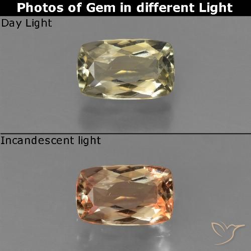 0.82 ct Cushion Cut Color-Change Diaspore, 7.1 x 4.4 mm From Turkey, Photo A