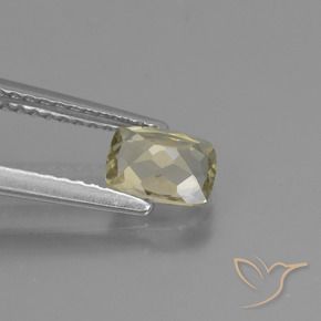 Color-Change Diaspore Gemstone in 6.1 x 5 mm Size for Sale, Color-Change Diaspore Stone in Very Light Yellow Color