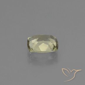 Color-Change Diaspore Gemstone in 6.3 x 5.6 mm Size for Sale, Color-Change Diaspore Stone in Very Light Golden-Yellow Color